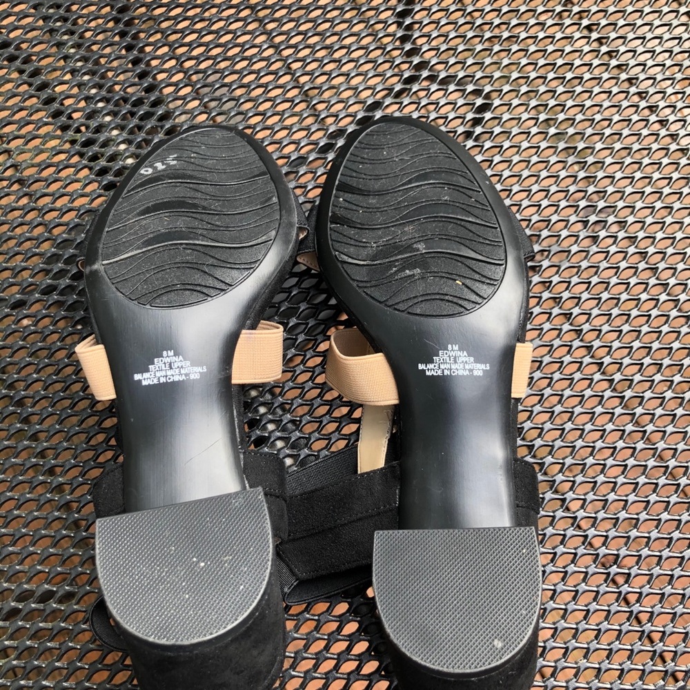 Impo- Edwina NWOT black & beige sandals, size 8 M - Picture 8 of 14